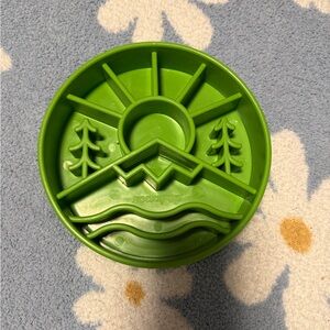 Green Slow Feeder Dog Bowl